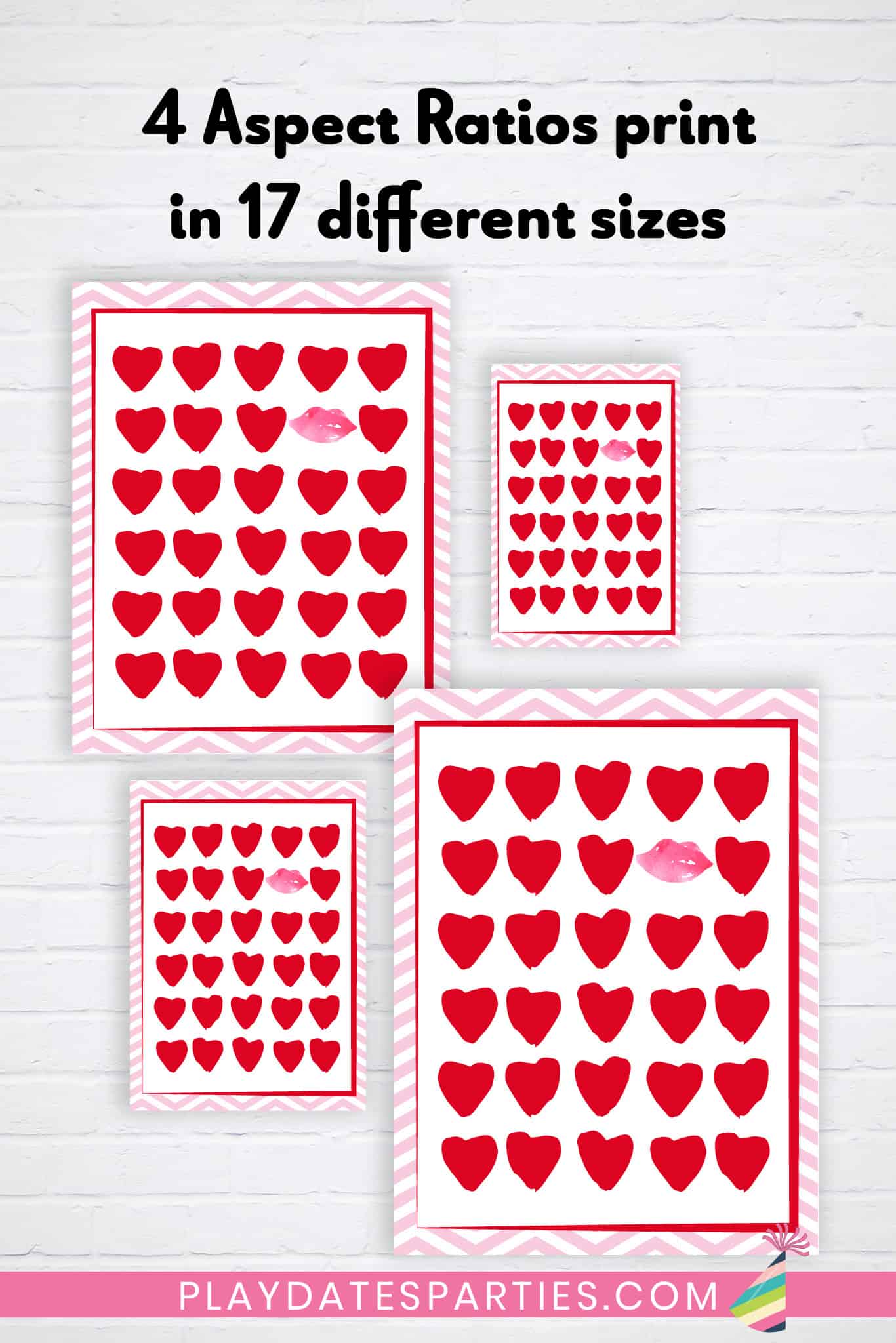 Valentine's Day Hearts Sign/Art Print