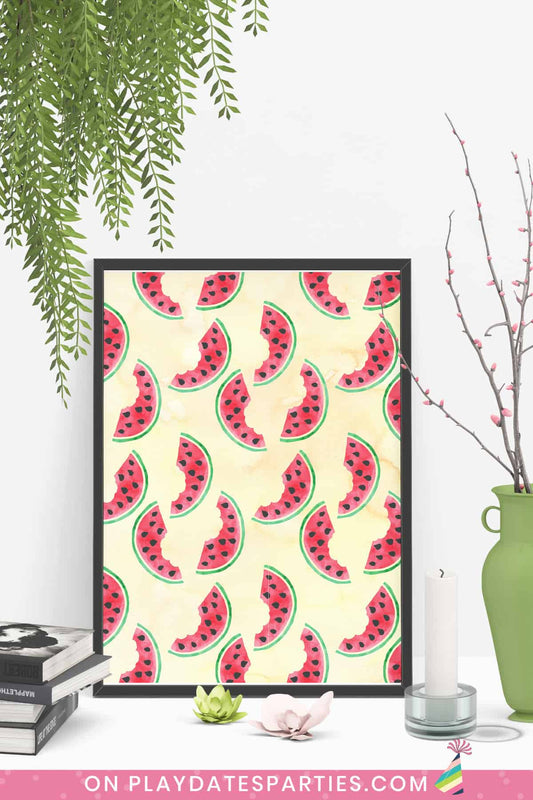 Watermelon Pattern Art Print