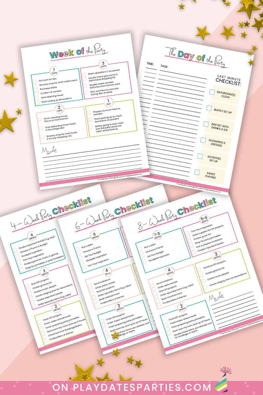 Party Planning Timeline and Checklists