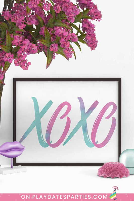 XOXO Watercolor Art Print