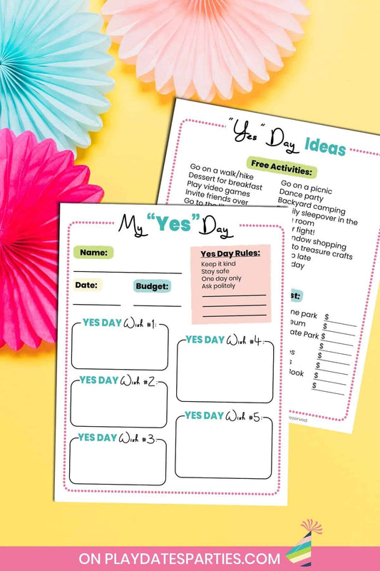 Yes Day Planner - Pastel